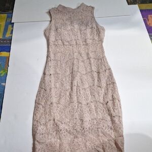 Charlotte Russe Blush Lace Midi Dress
